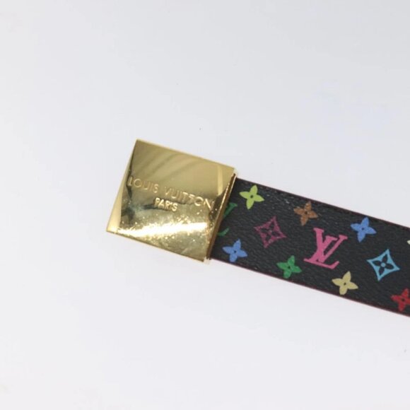 LOUIS VUITTON Monogram Multicolor Ceinture Care Belt Black LV - Picture 7 of 15